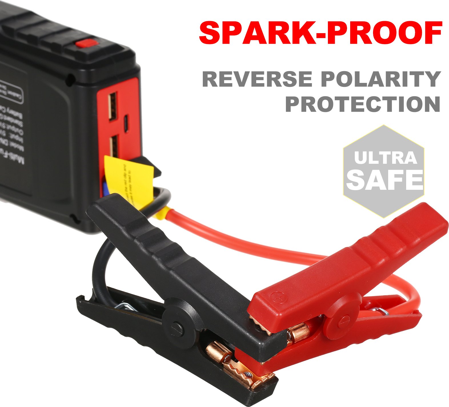 wielofunkcyjny przenośny rozrusznik samochodowy 12V 1500A 6000mAh Power Bank Ładowarka i kable rozruchowe do silników benzynowych 8.0L i wysokoprężnych 6.0L