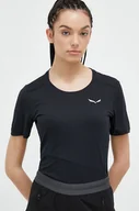 Koszulki sportowe damskie - Salewa t-shirt sportowy Puez Sporty Dry kolor czarny - miniaturka - grafika 1