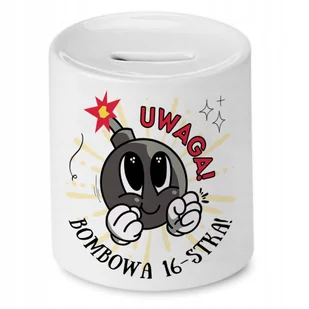 Skarbonka na Urodziny 16 16te 16-te na Prezent z Nadrukiem ze Zdjęciem + Opakowanie na prezent (wzór 03) - Skarbonki - miniaturka - grafika 1