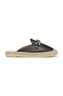 Geox espadryle skórzane D LAMPEDUSA B kolor czarny D36V0B00085C9999 - Espadryle damskie - miniaturka - grafika 1