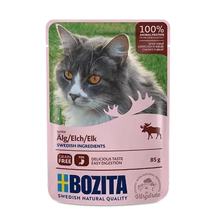 BOZITA Kawałki w galarecie z łosiem 85g - Mokra karma dla kotów - miniaturka - grafika 1