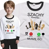 Piżamy dla dziewczynek - Piżama dziecięca Muszę Iść Szachy Dzwonią 98/104 - VoloDonum - miniaturka - grafika 1