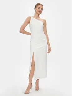 YAS Sukienka koktajlowa Izzie 26032133 Biały Regular Fit - Sukienki - miniaturka - grafika 1