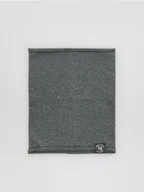 Apaszki i szaliki damskie - Reserved - Bawełniany komin z naszywką - ciemnoszary - miniaturka - grafika 1