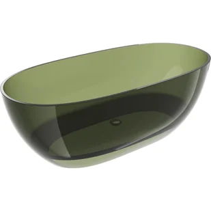 Mexen Pure olive wanna wolnostojąca transparentna 170 x 80 cm, korek chrom - 58071708001 - Wanny - miniaturka - grafika 1