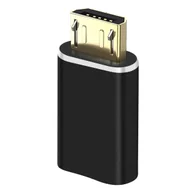 Kable USB - Ładowarka Lightning żeńska do męskiego Micro-USB Kompaktowy rozmiar Czarny - miniaturka - grafika 1