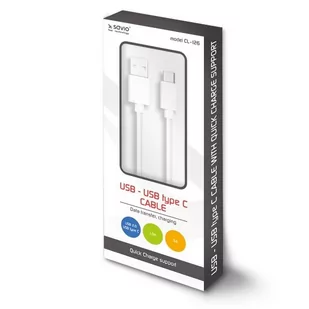 Savio Kabel USB USB Typ C 1m - Kable USB - miniaturka - grafika 1