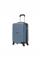 Walizki - Walizka kabinowa Vip Collection ABS 18" Dark Blue ATENY 1,9kg 31L odp.kółka - miniaturka - grafika 1