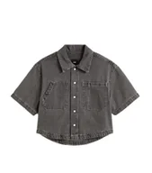 Koszule damskie - Vans Koszula Damska Natalie SS Denim Boxy Grey Wash VN000Q0YY7J1 S - miniaturka - grafika 1