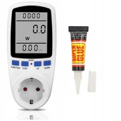 Liczniki energii elektrycznej - Watomierz / licznik zużycia prądu wpinany do sieci + Klej cyjanoakrylowy Super Glue 3g 1szt. - miniaturka - grafika 1