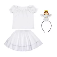 Stroje karnawałowe - ZESTAW ANIOŁEK BIAŁY 98-110 4el - miniaturka - grafika 1