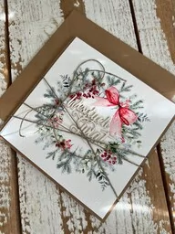 Kartka świąteczna ręcznie robiona na Boże Narodzenie - Kartki okolicznościowe i zaproszenia - miniaturka - grafika 1