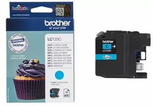 Tusz BROTHER LC123C, cyan - Tusze oryginalne - miniaturka - grafika 1