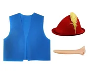 Stroje karnawałowe - ZESTAW PINOKIO NIEBIESKI 98-110 3el - miniaturka - grafika 1