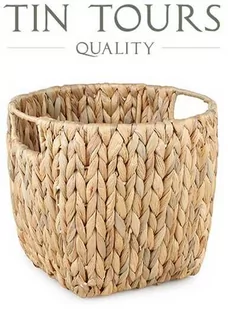 OKRĄGŁY KOSZ Z HIACYNTU WODNEGO 26x26x22 cm - Dekoracje domu OKRĄGŁY KOSZ Z HIACYNTU WODNEGO 26x26x22 cm - Dekoracje domu - miniaturka - grafika 1