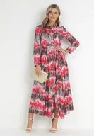 Sukienki - Czerwona Sukienka Nephohsa - miniaturka - grafika 1