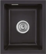 Zlewozmywaki - Zlewozmywak ceramiczny SYSTEMCERAM Mera 32 U Nigra Korek automatyczny 5361 02 - miniaturka - grafika 1