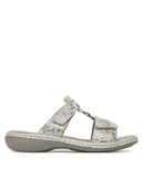 Klapki i japonki damskie - Rieker Klapki 659X6-80 Srebrny - miniaturka - grafika 1