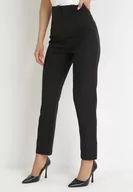 Spodnie damskie - Czarne Spodnie Cygaretki High Waist Caphe - miniaturka - grafika 1
