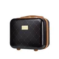 Kosmetyczki, organizery i kuferki - Kufer twardy PUCCINI SAINT TROPEZ ABSQM023 2 Brązowy - miniaturka - grafika 1