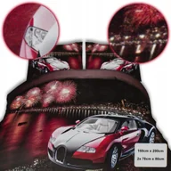 Pościel dla dzieci - KOMPLET POŚCIELI 3D 160X200 SAMOCHÓD AUTO DWIE POSZEWKI NA PODUSZKI 70X80 - miniaturka - grafika 1