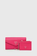 Portfele - Guess portfel i etui na karty damski kolor różowy GFBOXW P4202 - miniaturka - grafika 1