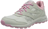 Buty dla chłopców - Jack Wolfskin Unisex Woodland Low K dziecięce buty trekkingowe, różowy - szary różowy - 34 EU - miniaturka - grafika 1