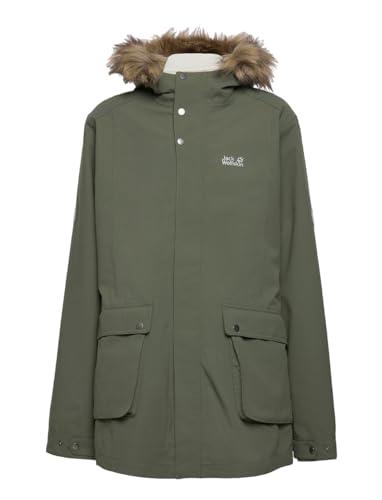 Jack Wolfskin Chłopięce Elk Island 3 w 1 Parka, Thyme Green, 116