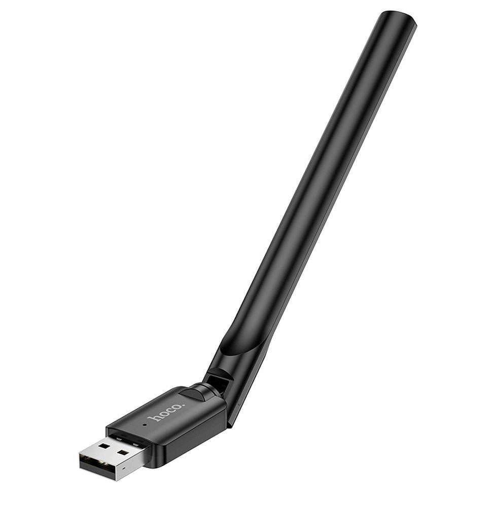 Karta sieciowa WiFI4 Hoco na USB A HI32 czarna null