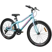 Rowery - Rower młodzieżowy INDIANA Falcon 24 cale dla dziewczynki Niebieski - miniaturka - grafika 1