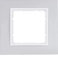 Klawisze i ramki - Hager polo Ramka 1-krotna Berker B.7 alu/biały 10116914 10116914 - miniaturka - grafika 1