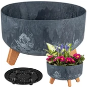 Donice - Doniczka GRACIA LOW BETON EFFECT - antracytowy DGRL300LE-S433 Prosperplast - miniaturka - grafika 1