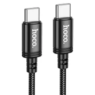Kable USB - Kabel USB Hoco HOCO kabel Typ C do Typ C PD 3A 60W X91 3 m czarny - miniaturka - grafika 1