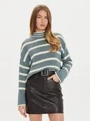 Swetry damskie - ONLY Sweter Fibi 15259096 Zielony Regular Fit - miniaturka - grafika 1