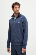 Bluzy męskie - BOSS bluza lounge kolor niebieski gładka 50515307 - miniaturka - grafika 1