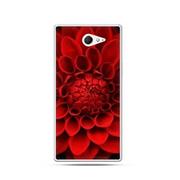 Etui i futerały do telefonów - Etui Sony Xperia M2, czerwona Dalia - miniaturka - grafika 1