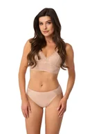 Bielizna nocna - Majtki damskie typu cheeky z koronką kod 201 beżowe  XL - miniaturka - grafika 1