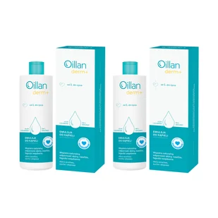 Zestaw Oillan Derm+, emulsja do kąpieli, od 1 dnia życia, 2 x 400 ml - Kosmetyki kąpielowe dla dzieci - miniaturka - grafika 1