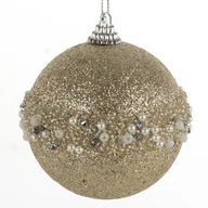 Bombki - Szampańskie bombki plastikowe 8 cm komplet 4 sztuk - miniaturka - grafika 1