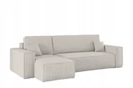 Narożniki - Sofa w kształcie L BEST narożnik tkanina Poso beżowy lewy - miniaturka - grafika 1