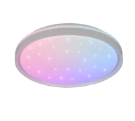 Lampy sufitowe - SOLIT R63581131 biały plafon z efektem gwieździstego nieba LED 14W 2700-6500K + RGB sterowanie pilotem - miniaturka - grafika 1
