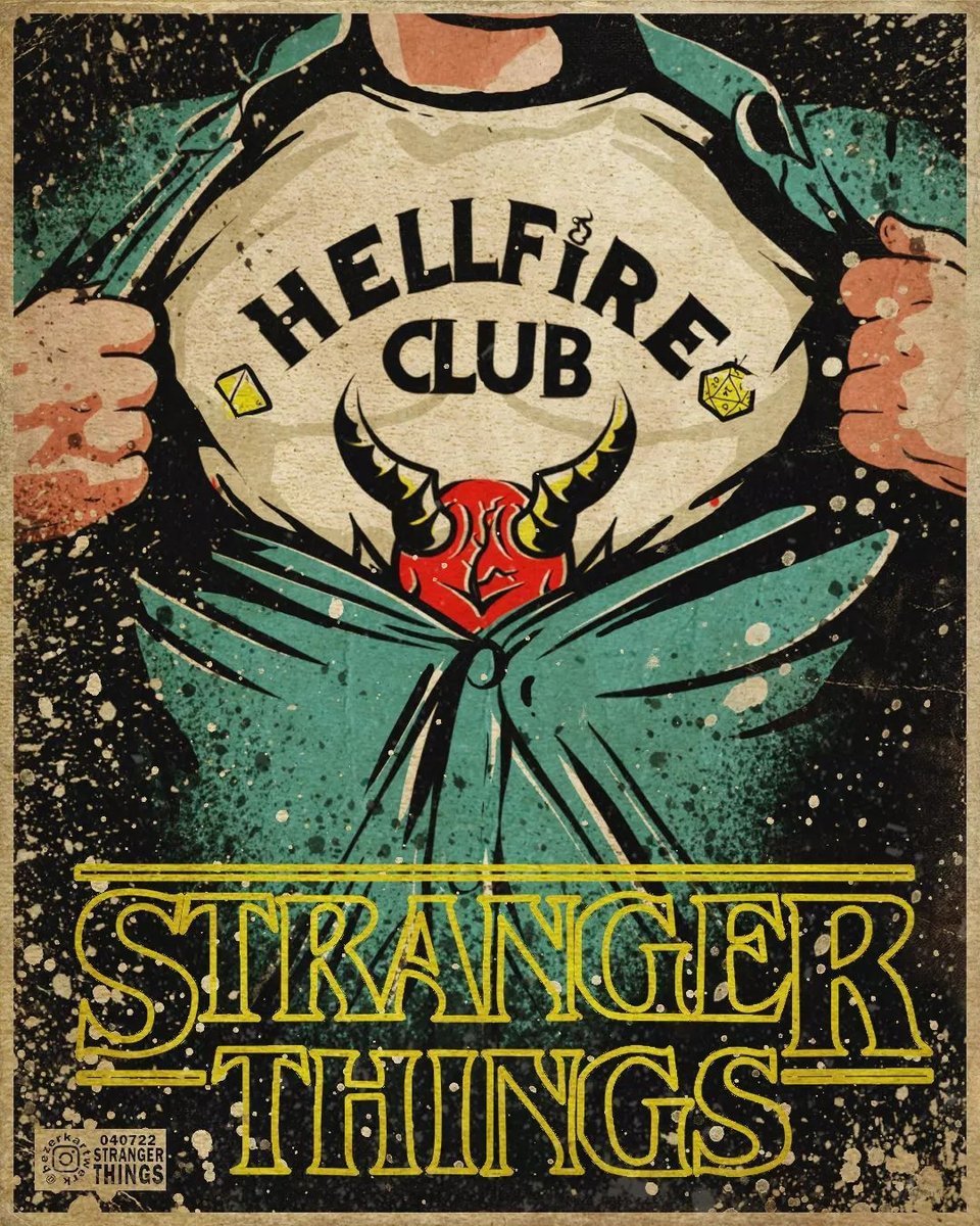 PODKŁADKA POD MYSZ Nadruk 22x18 cm Stranger Things 4 Hellfire Club Prezent
