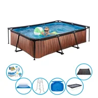 Baseny ogrodowe - EXIT Schwimmbad Timber Style - Basen ramowy 300x200x65 cm - Wraz z akcesoriami - miniaturka - grafika 1