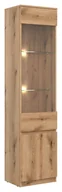 Witryny - Witryna Wysoka Remi Rm07 48X194X37 Cm Dąb Evoke - miniaturka - grafika 1