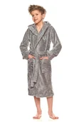 Szlafroki dla dzieci - Szlafrok chłopięcy Frank jasnoszary 146/152 - miniaturka - grafika 1