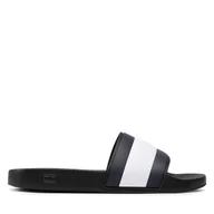 Klapki i japonki męskie - Klapki Tommy Hilfiger Rubber Th Flag Pool Slide FM0FM04263 Czarny - miniaturka - grafika 1