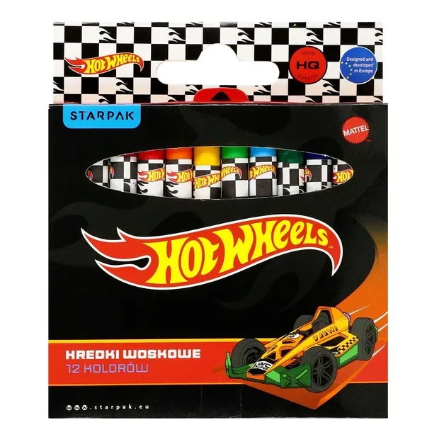 Kredki woskowe 12 kolorów Hot Wheels Starpak