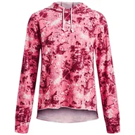Bluzy sportowe damskie - Bluza damska Under Armour Rival Terry Print Hoodie Rozmiar: S / Kolor: różowy - miniaturka - grafika 1