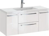 Szafki łazienkowe - Szafka z Umywalką ROSEN 100 cm - Uchwyt Chromowany - miniaturka - grafika 1