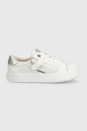 Buty dla dziewczynek - Geox sneakersy dziecięce kolor biały - miniaturka - grafika 1